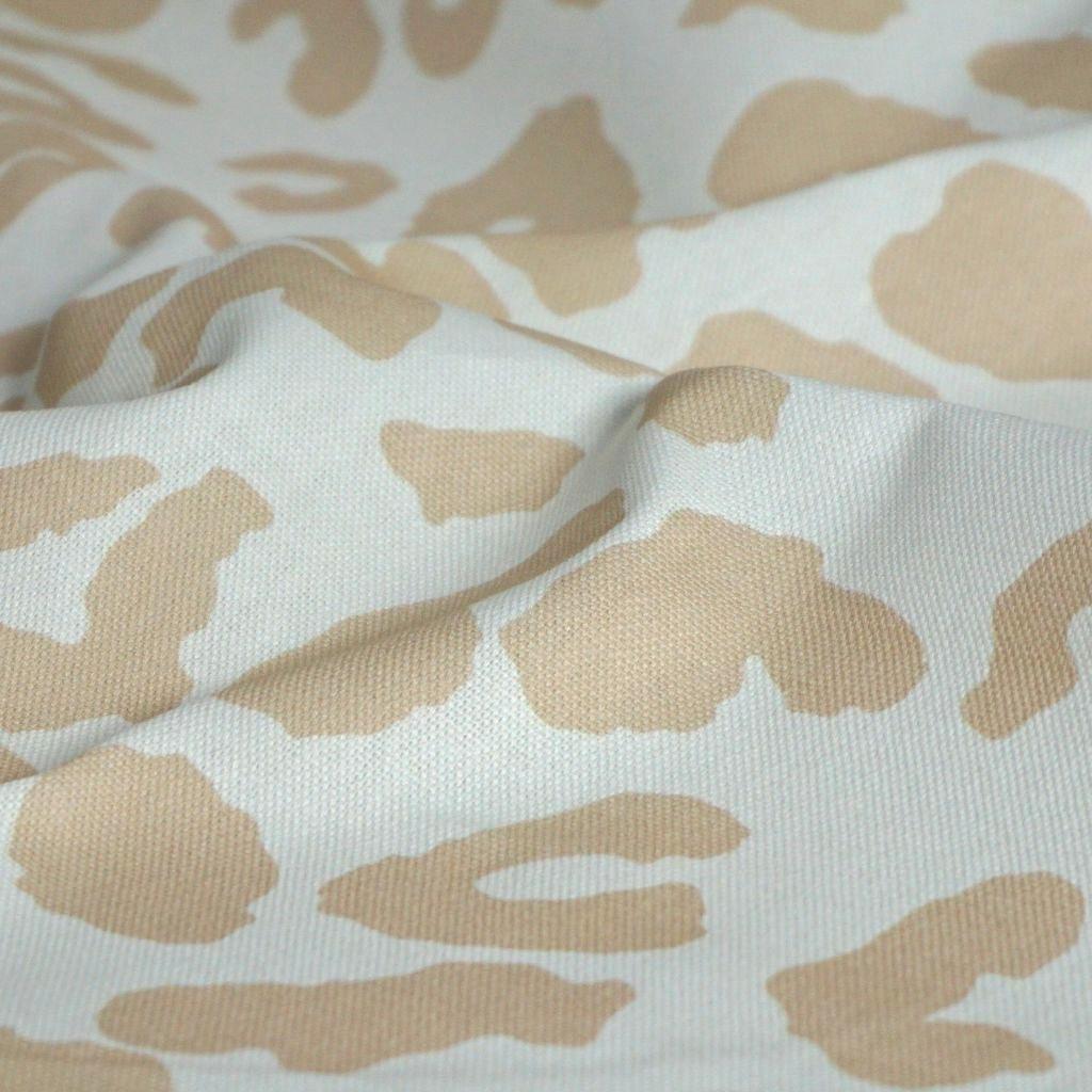 Preview: Dekostoff Canvas Leoprint beige creme